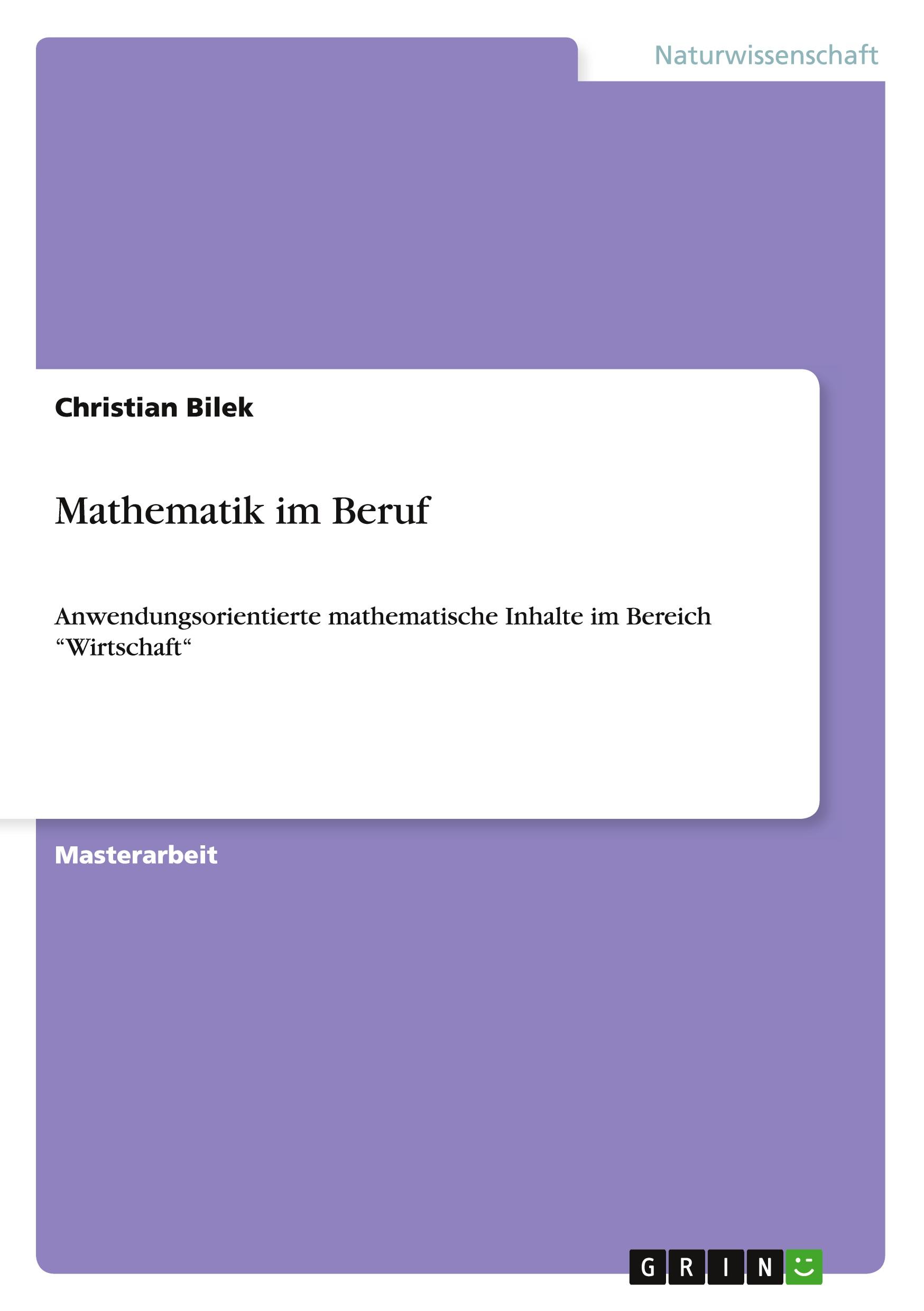 Mathematik im Beruf