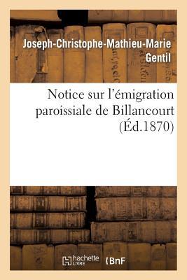 Notice Sur l'Émigration Paroissiale de Billancourt, Lettre À M. Le Rédacteur de 'la Semaine