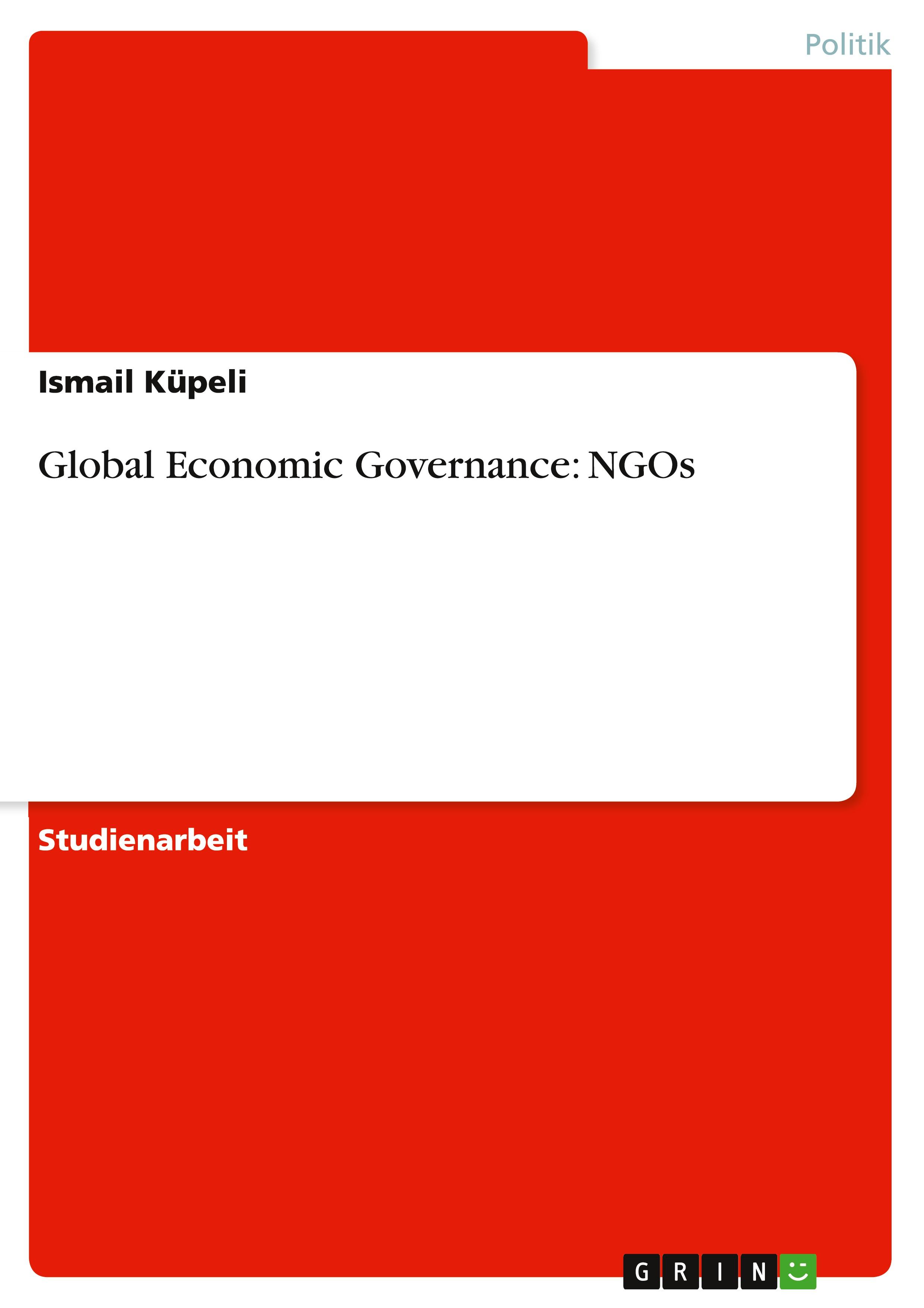 Global Economic Governance: NGOs