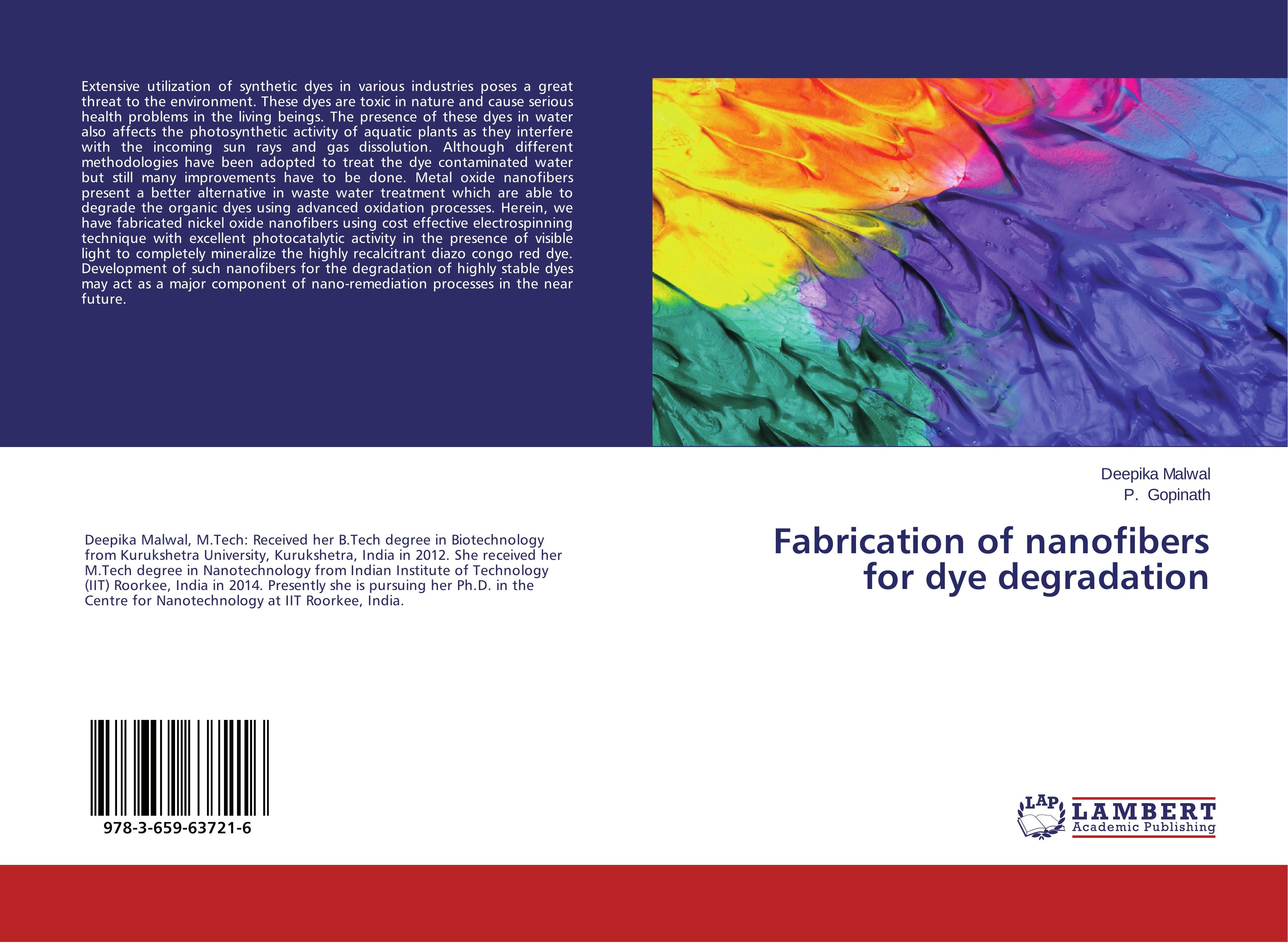 Fabrication of nanofibers for dye degradation