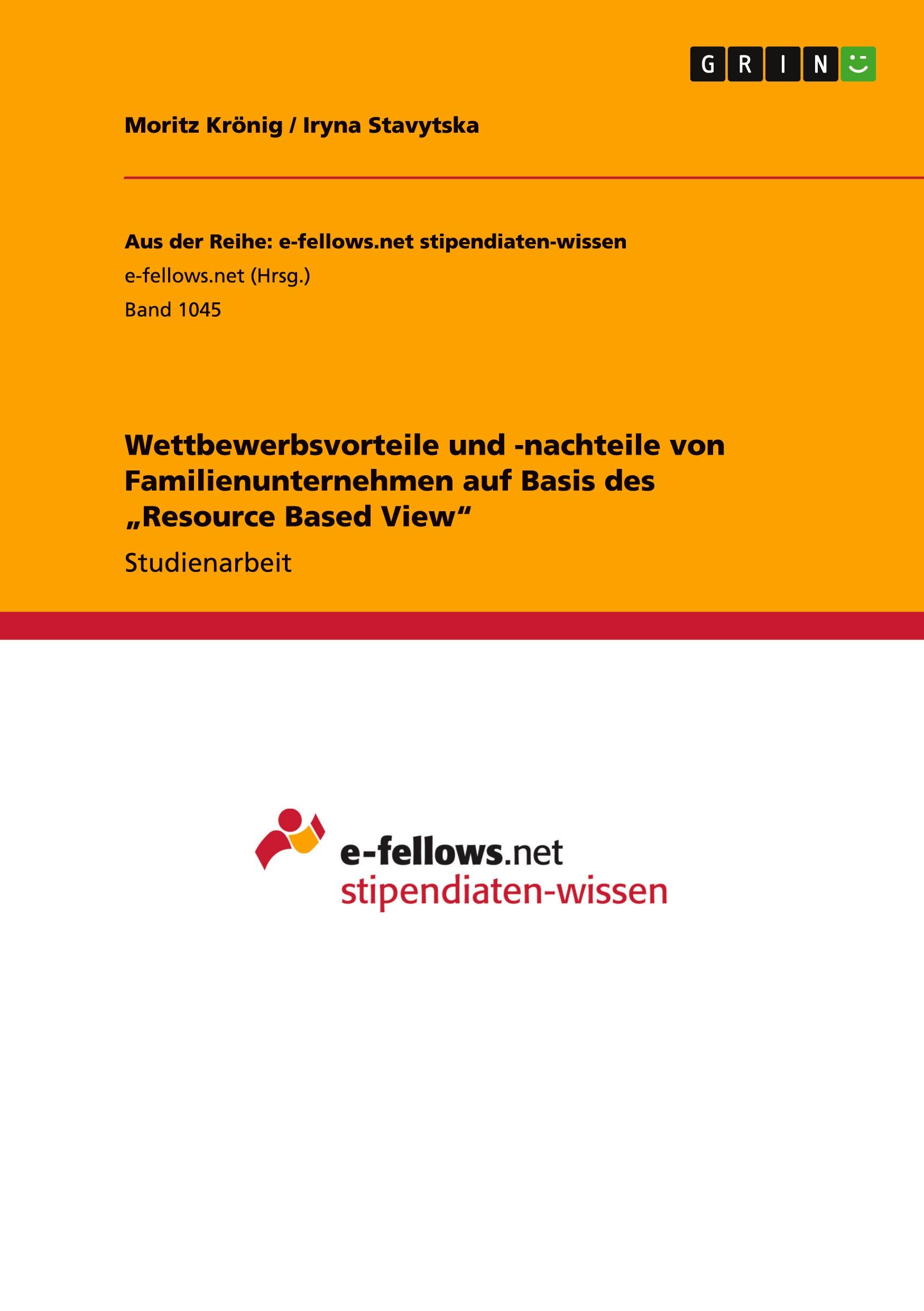 Wettbewerbsvorteile und -nachteile von Familienunternehmen auf Basis des ¿Resource Based View¿