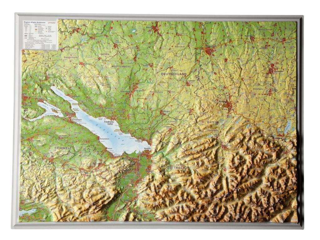 Relief Region Allgäu Bodensee 1 : 400.000