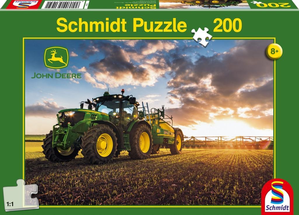 John Deere, Traktor 6150R mit Güllefass. Puzzle 200 Teile