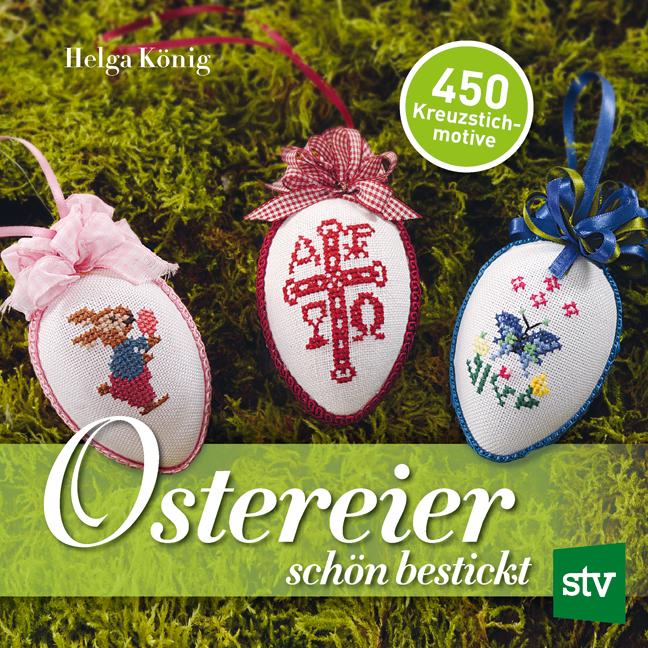 Ostereier schön bestickt