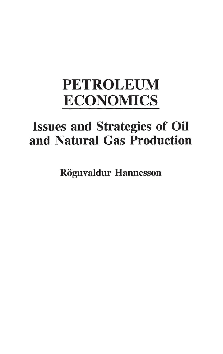 Petroleum Economics