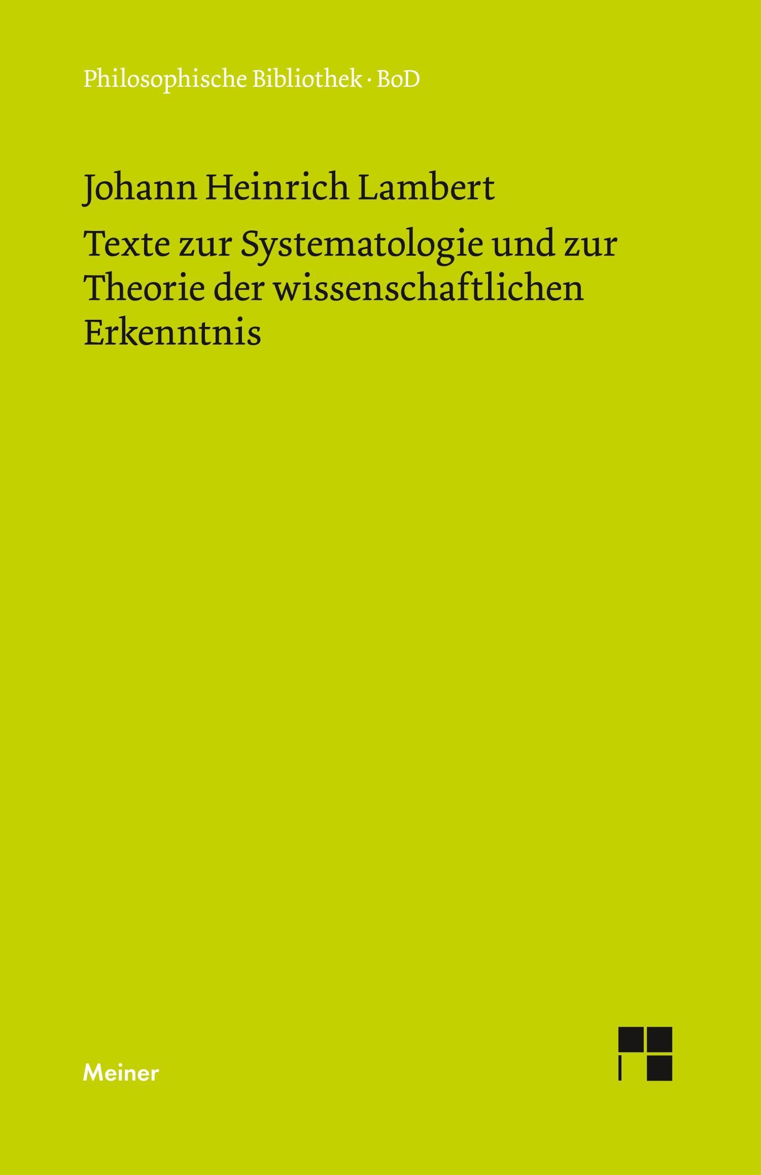 Texte zur Systematologie und zur Theorie der wissenschaftlichen Erkenntnis