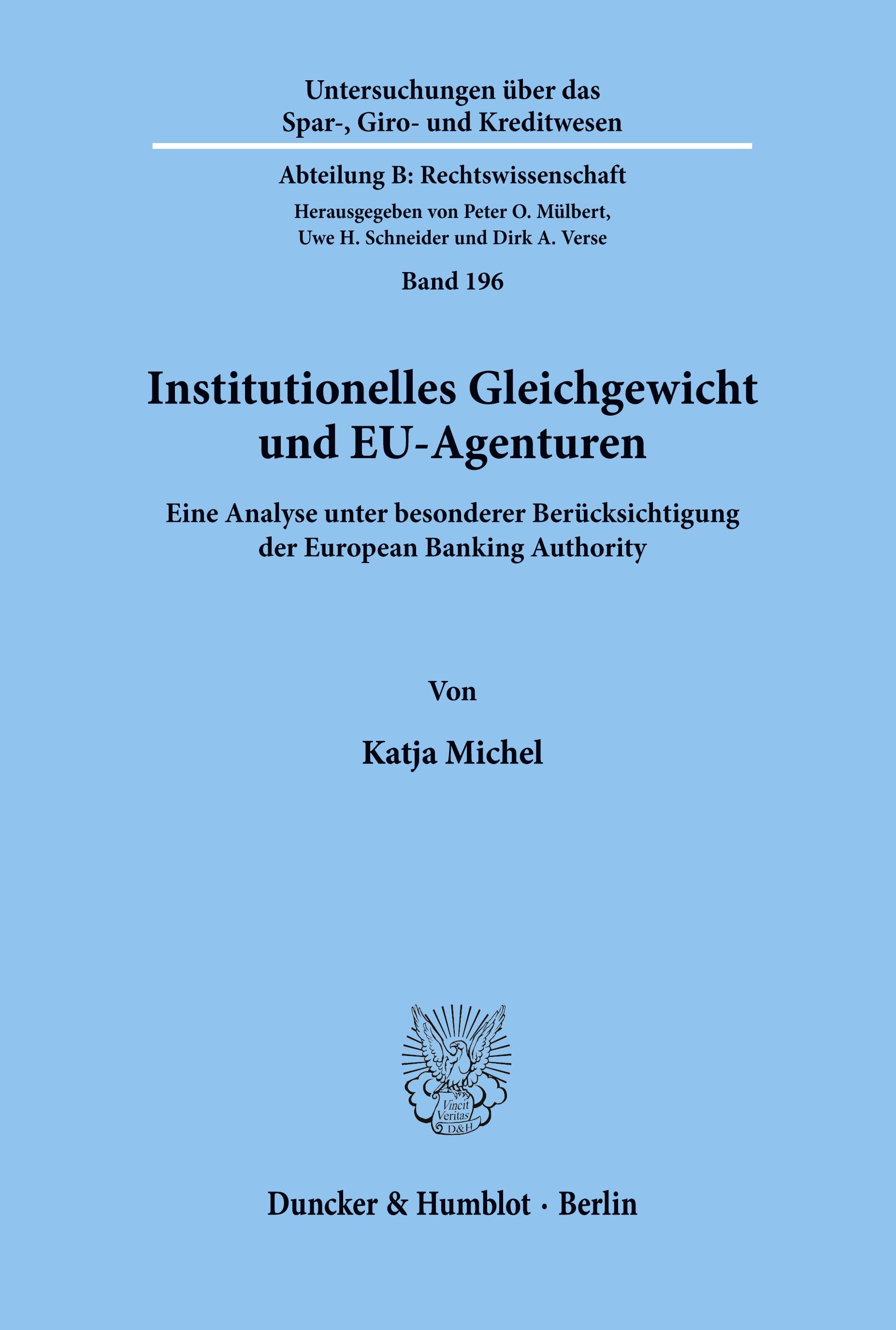 Institutionelles Gleichgewicht und EU-Agenturen.