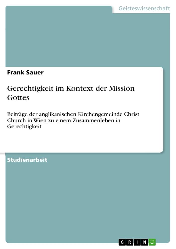 Gerechtigkeit im Kontext der Mission Gottes