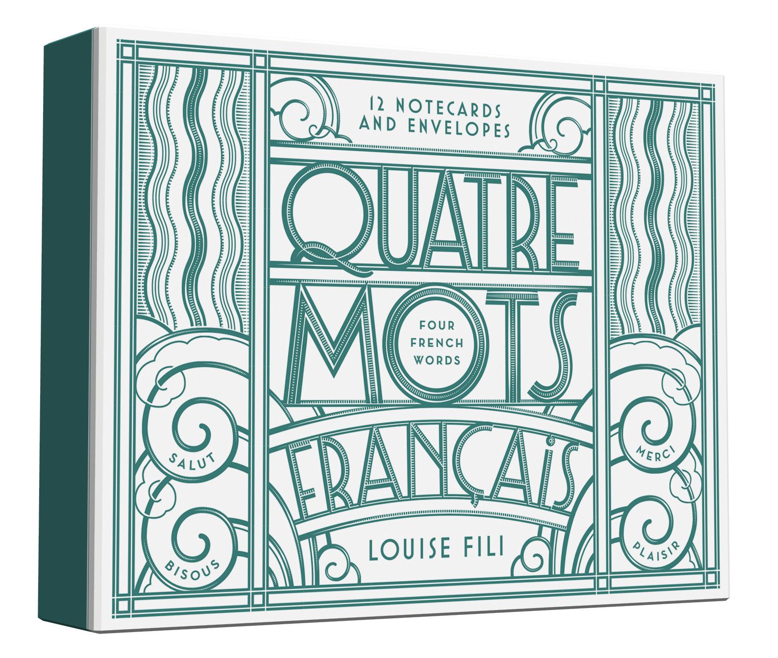 Quatre Mots Français Notecards