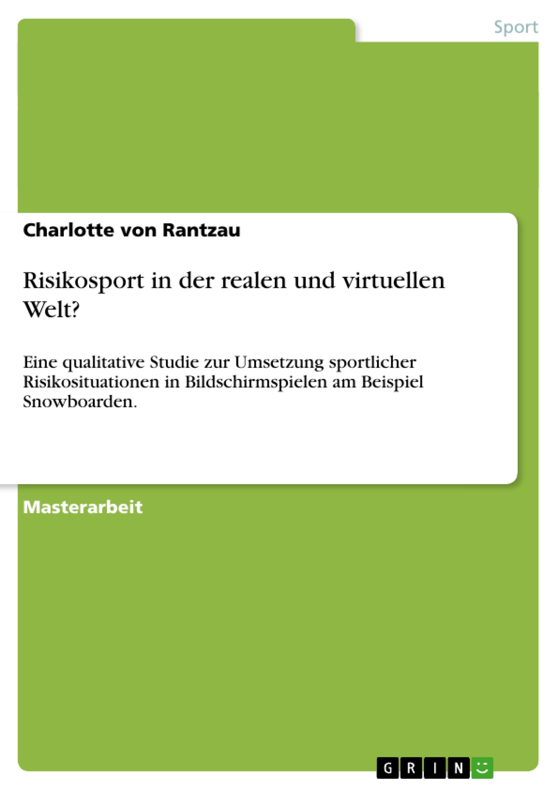 Risikosport in der realen und virtuellen Welt?