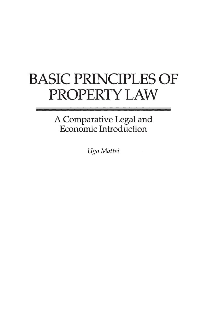 Basic Principles of Property Law