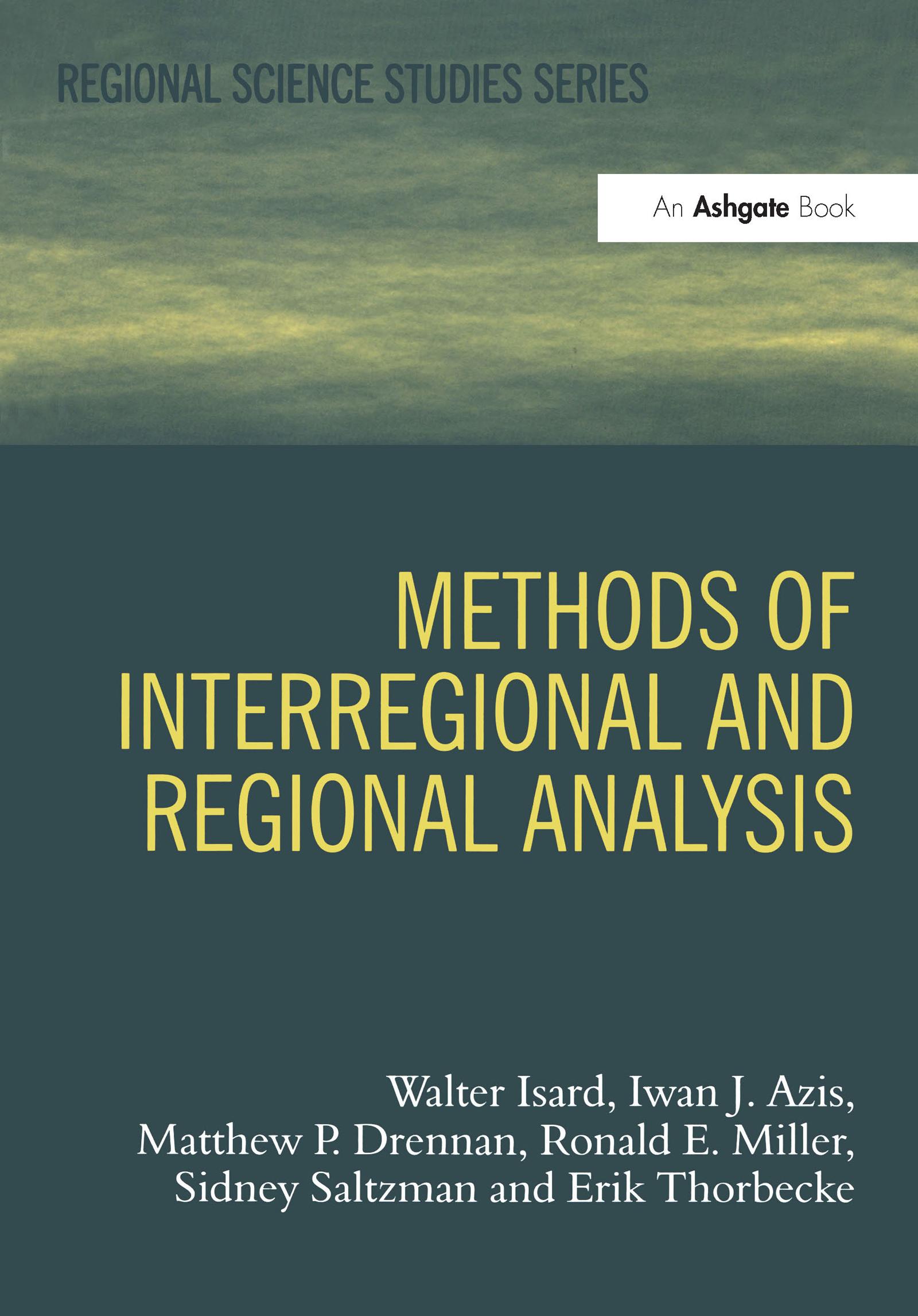 Methods of Interregional and Regional Analysis