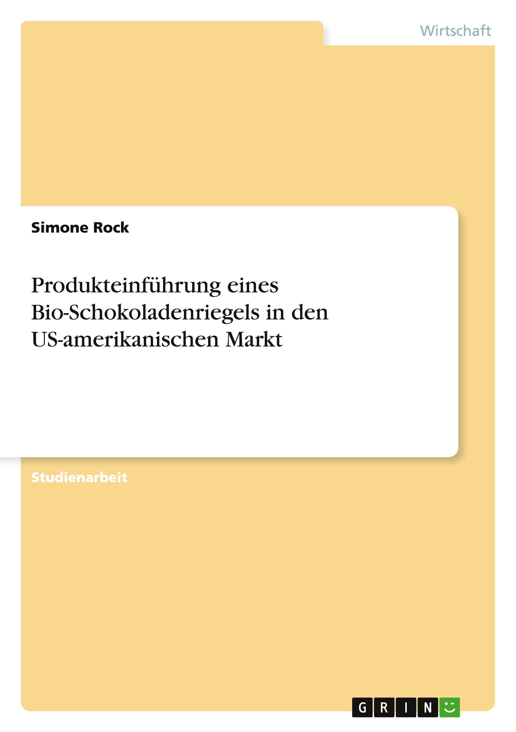 Produkteinführung eines Bio-Schokoladenriegels in den US-amerikanischen Markt