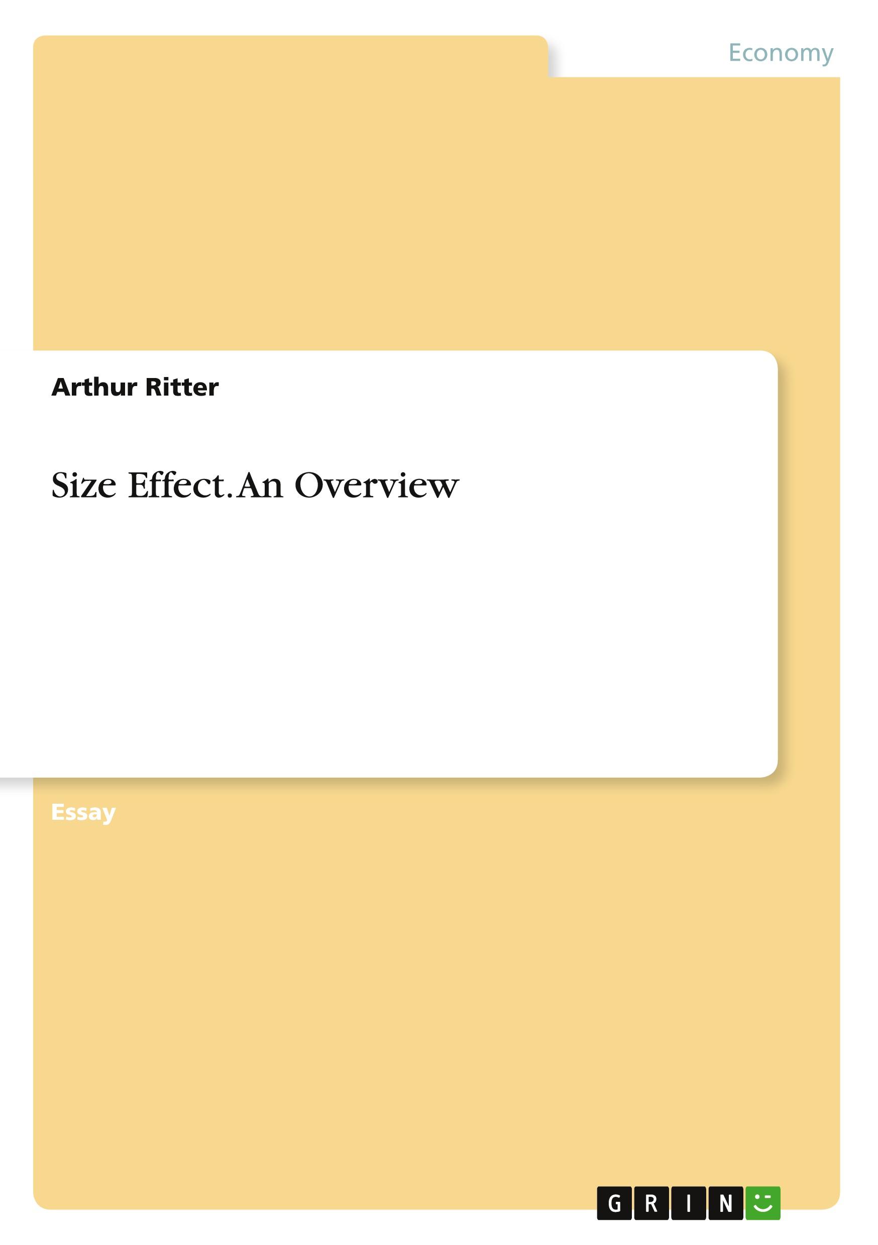 Size Effect. An Overview