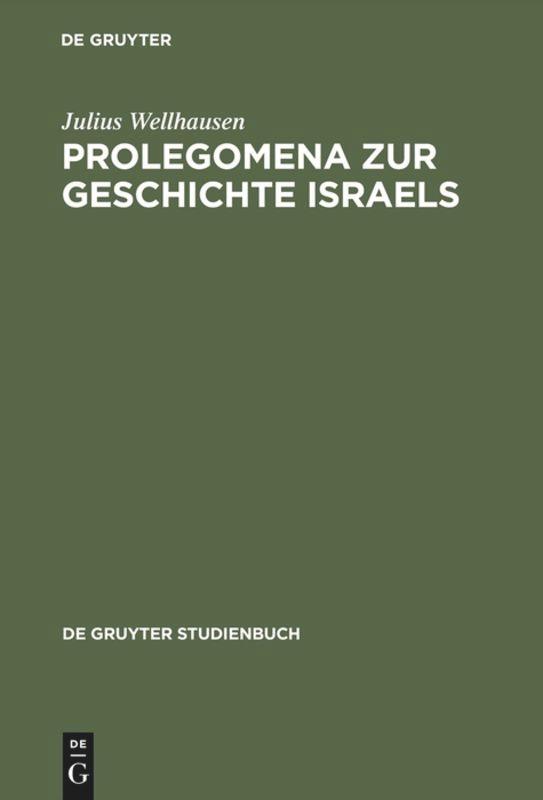 Prolegomena zur Geschichte Israels