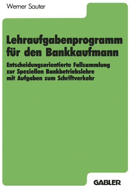 Lehraufgabenprogramm für den Bankkaufmann