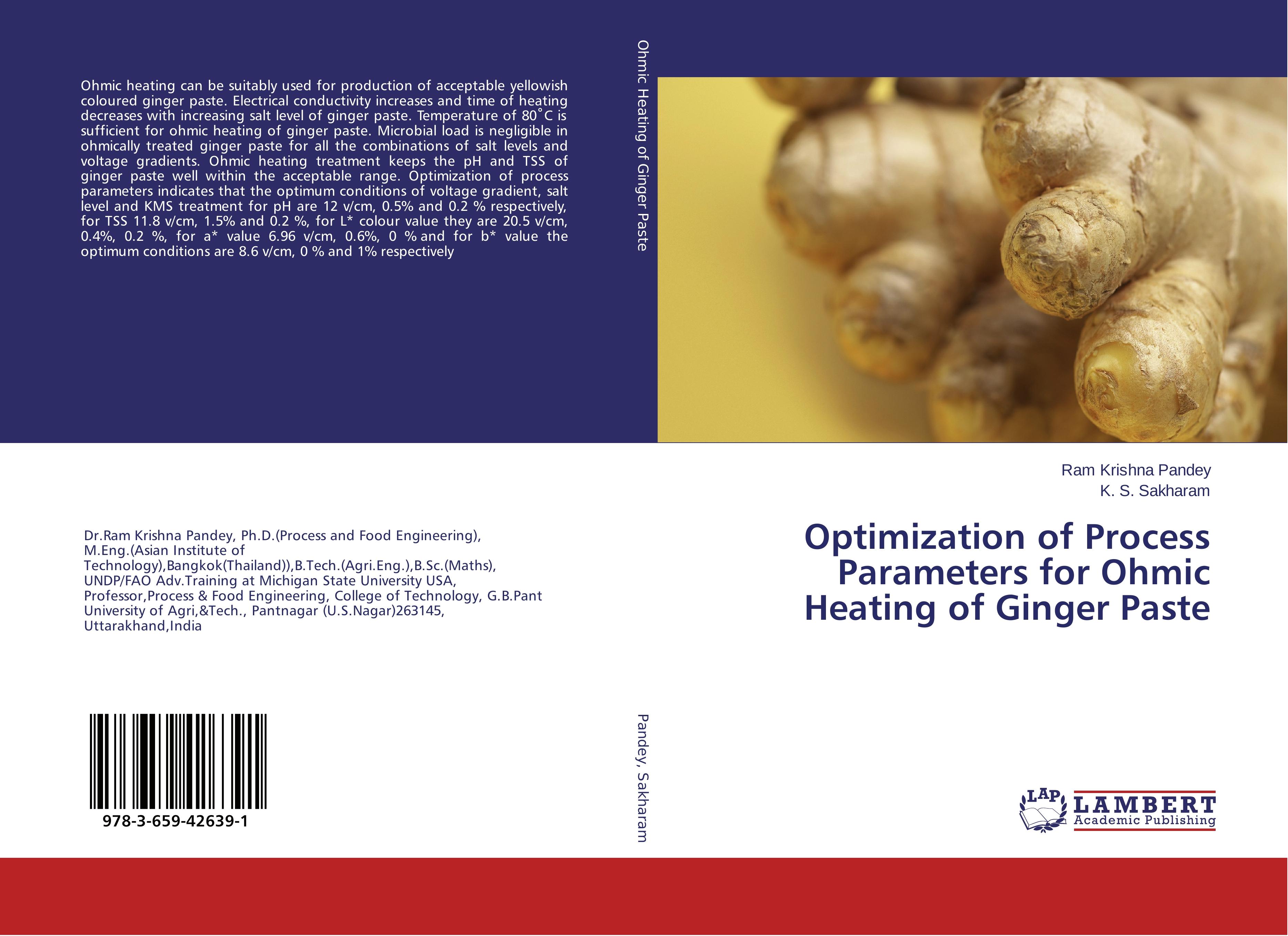 Optimization of Process Parameters for Ohmic Heating of Ginger Paste