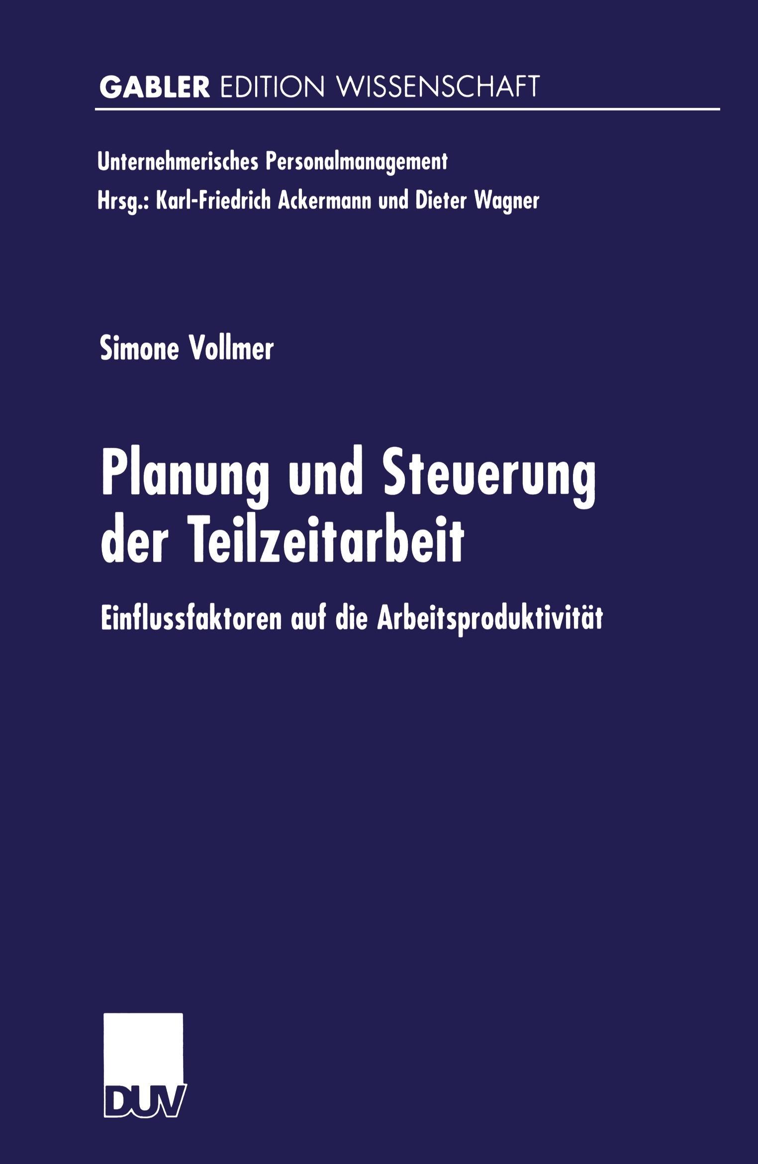 Planung und Steuerung der Teilzeitarbeit