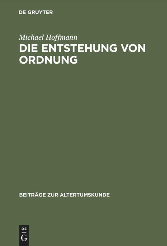 Die Entstehung von Ordnung