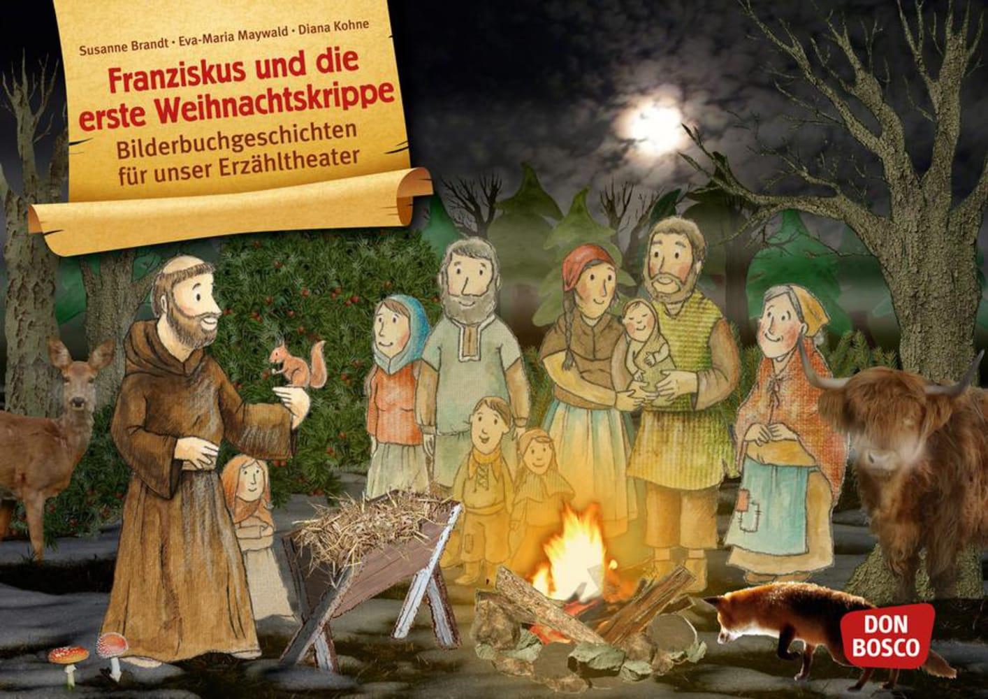 Franziskus und die erste Weihnachtskrippe. Kamishibai Bildkartenset.