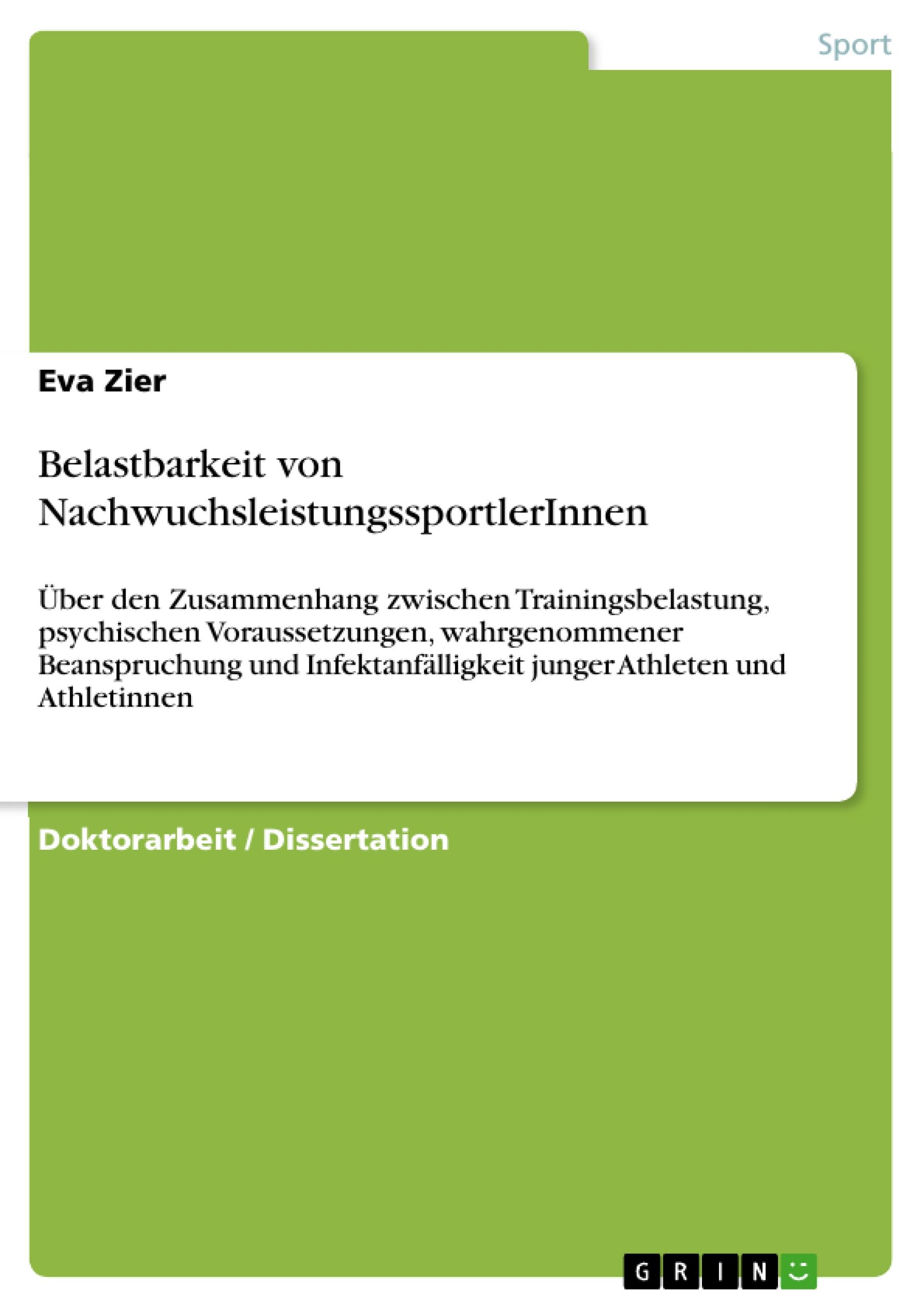 Belastbarkeit von NachwuchsleistungssportlerInnen