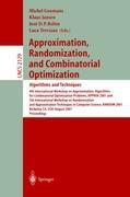 Approximation, Randomization and Combinatorial Optimization: Algorithms and Techniques