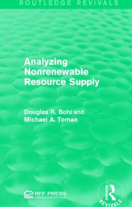 Analyzing Nonrenewable Resource Supply