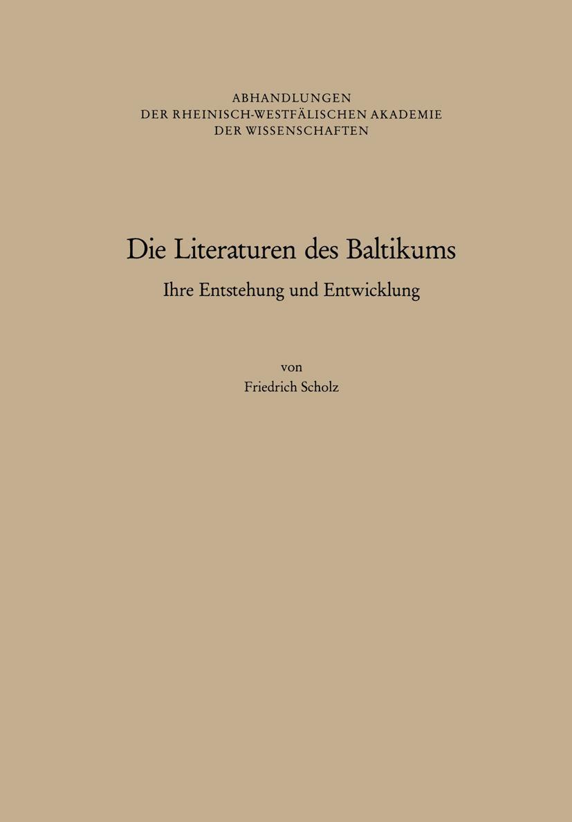 Die Literaturen des Baltikums