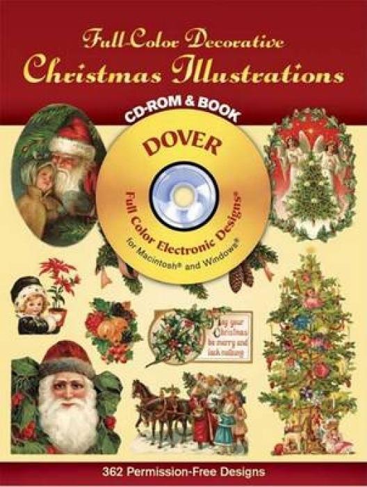 Full-Color Decorative Christmas Illustrations CD-ROM and Book