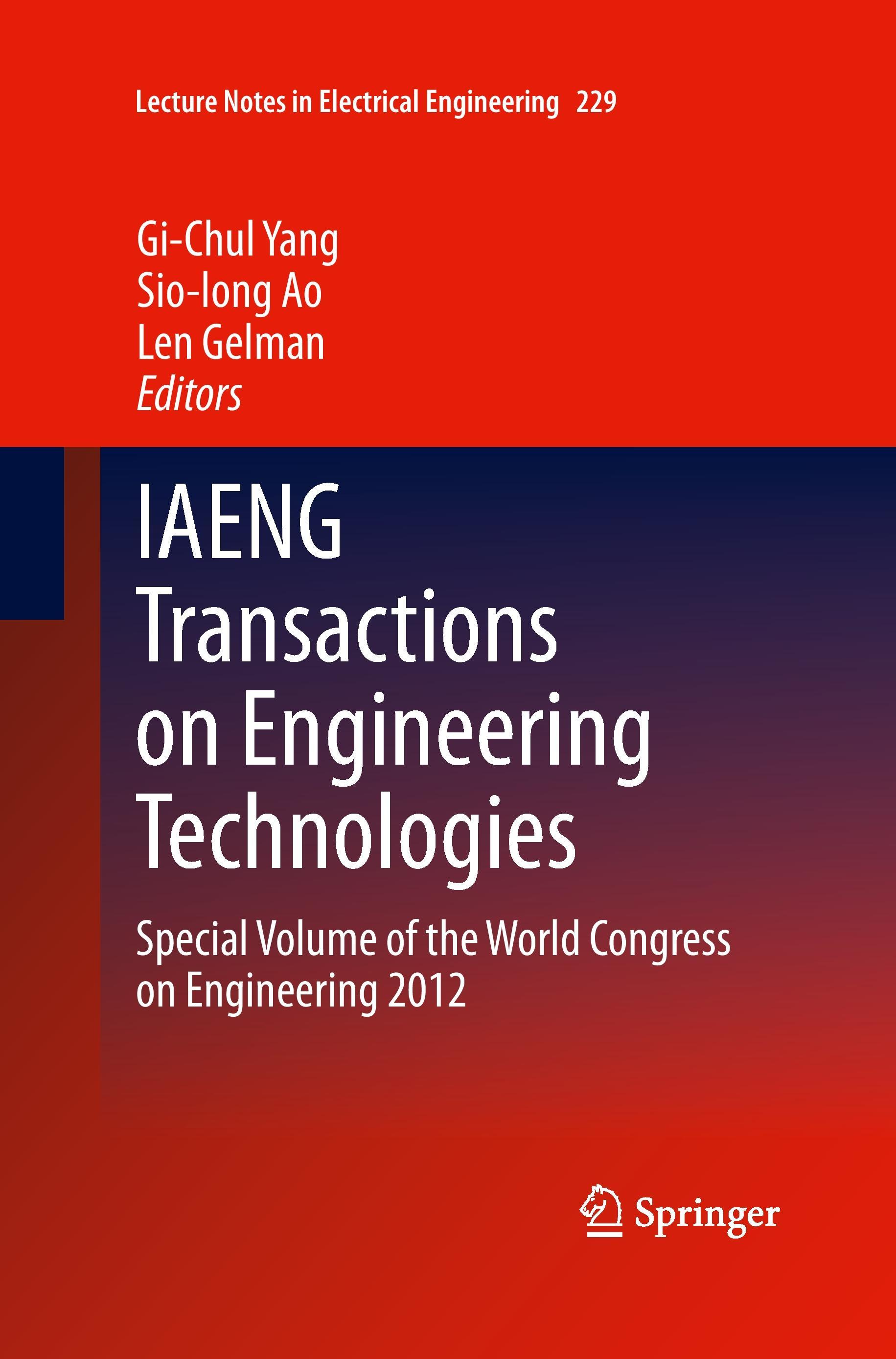 IAENG Transactions on Engineering Technologies