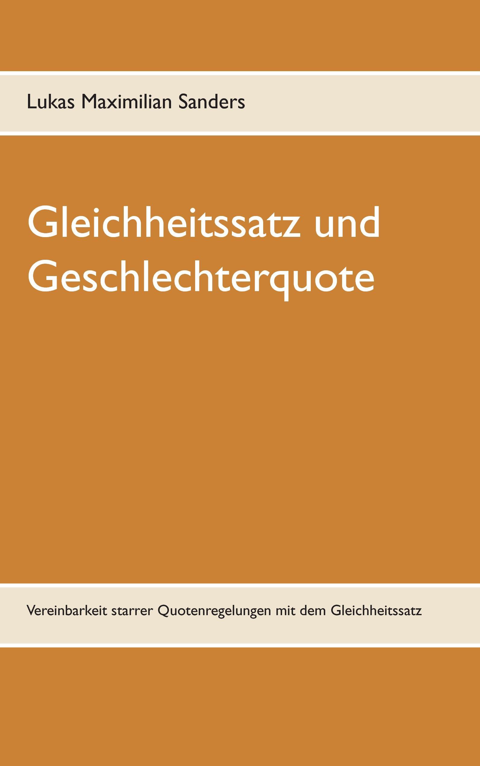 Gleichheitssatz und  Geschlechterquote