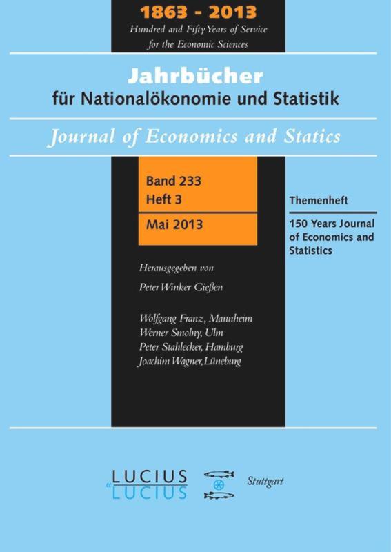 150 Years Journal of Economics and Statistics