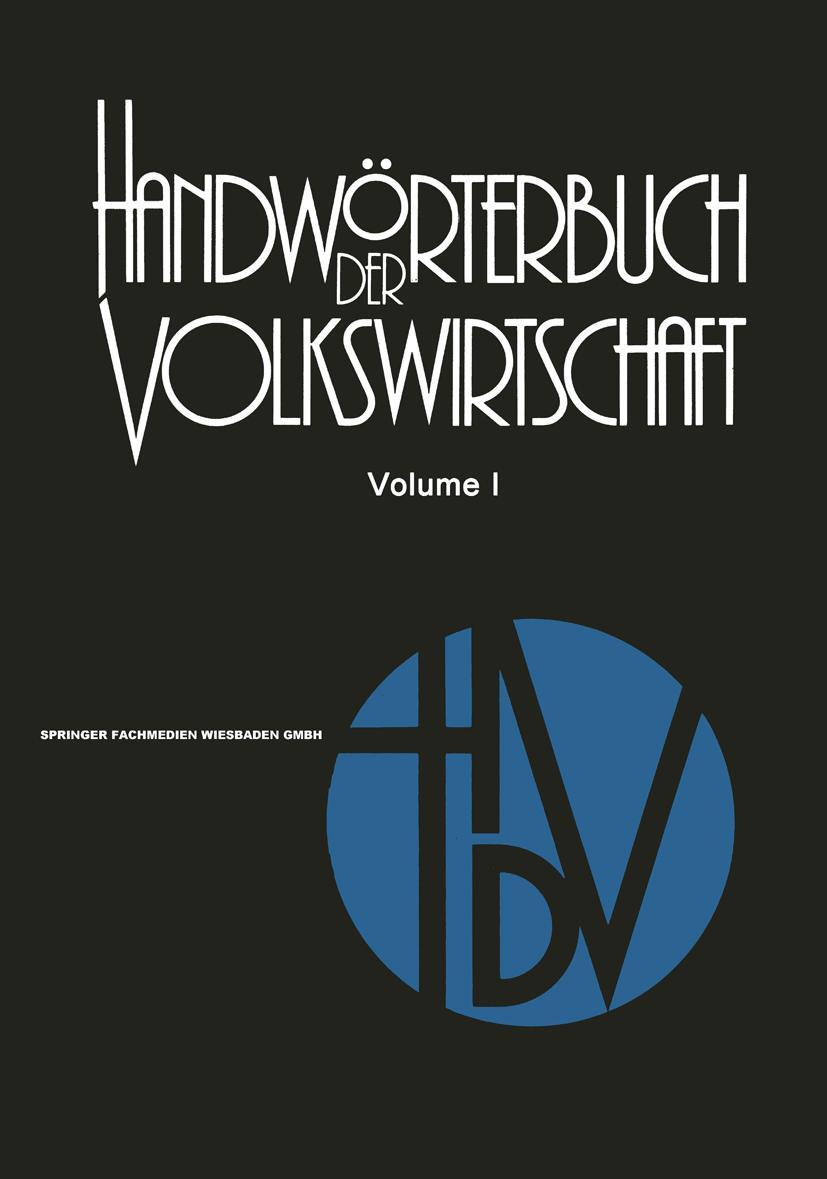 Handwörterbuch der Volkswirtschaft