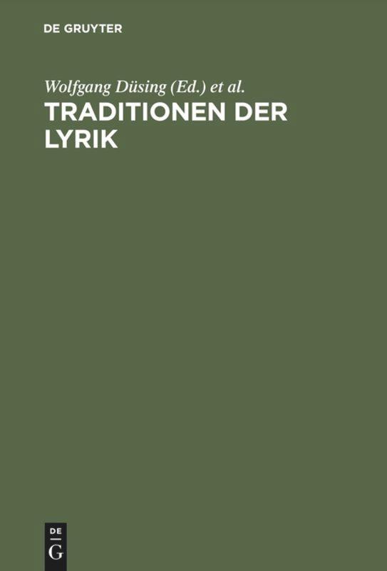 Traditionen der Lyrik