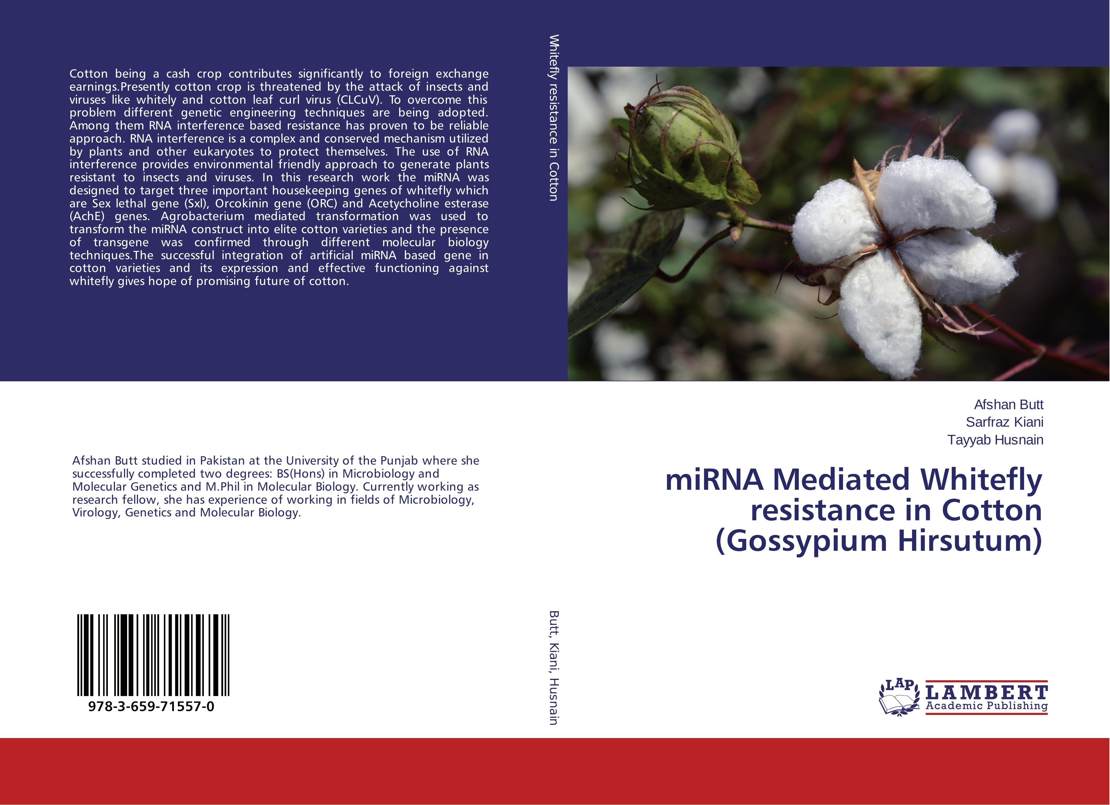 miRNA Mediated Whitefly resistance in Cotton (Gossypium Hirsutum)