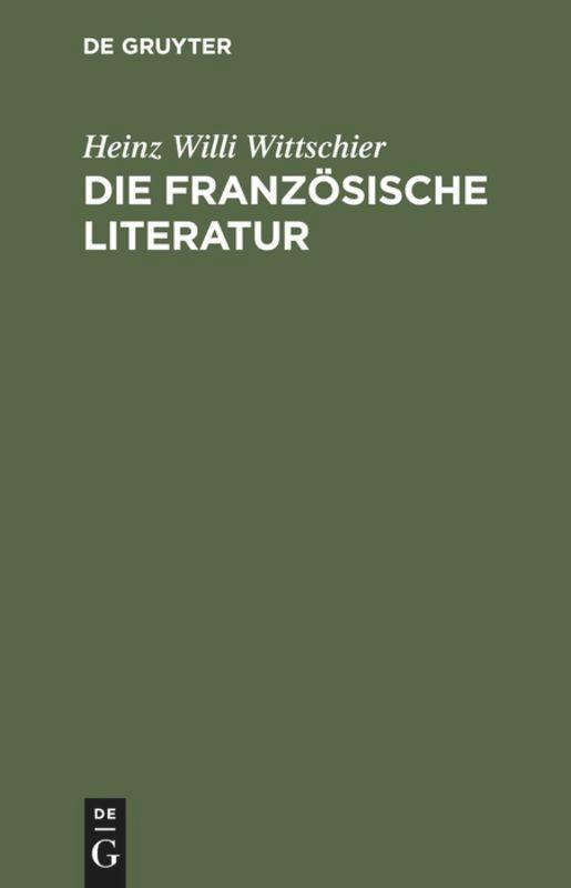 Die französische Literatur