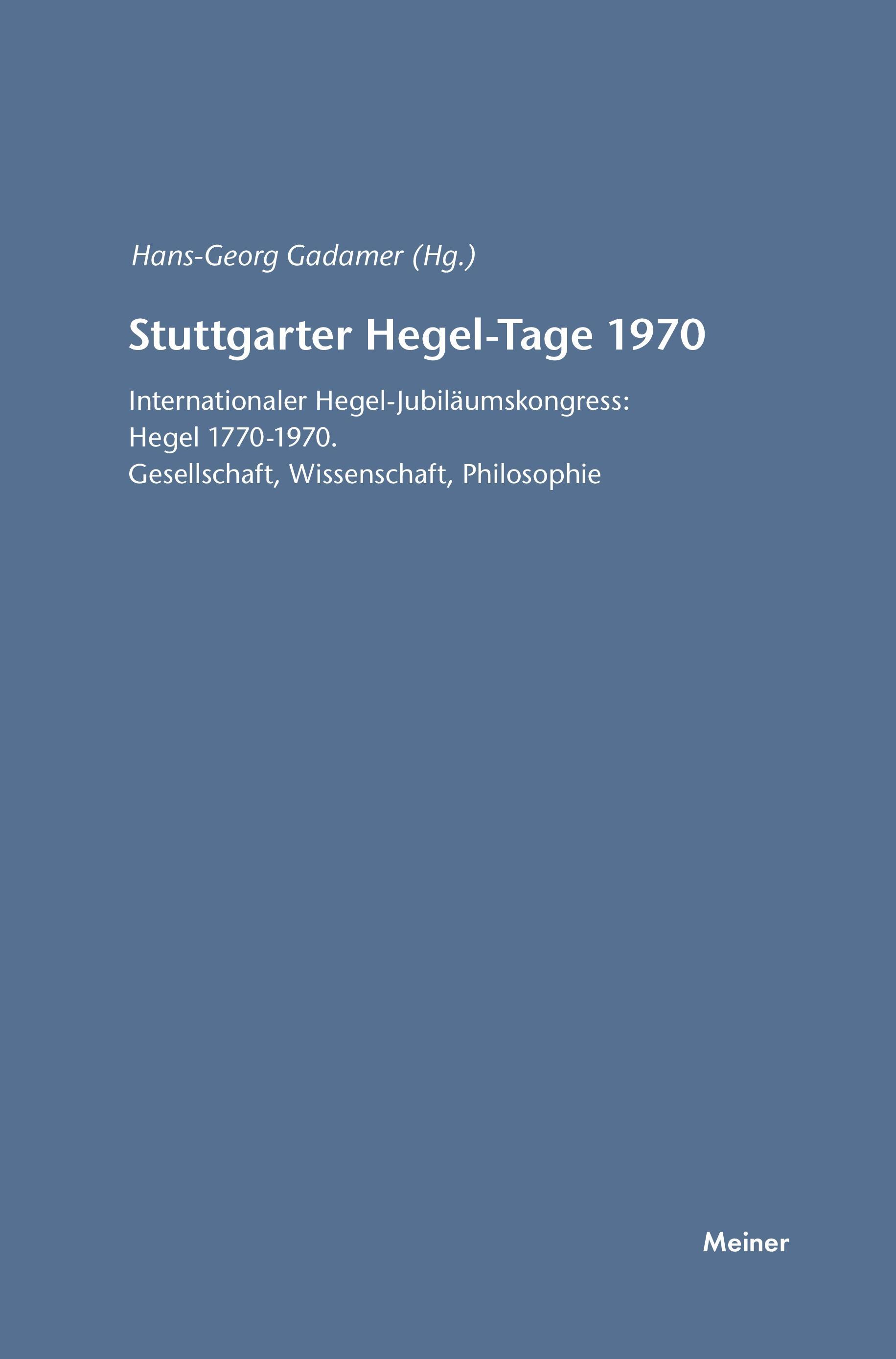 Stuttgarter Hegel-Tage