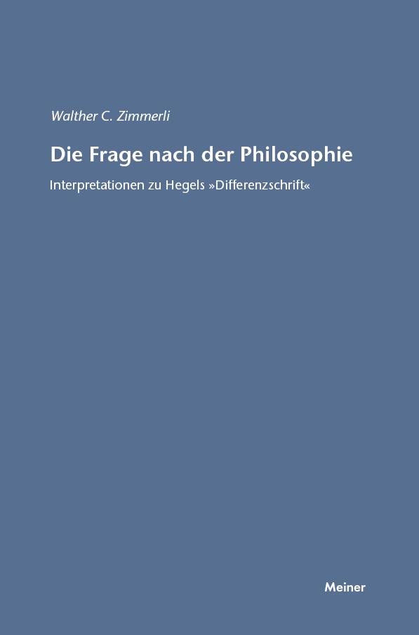 Die Frage nach der Philosophie