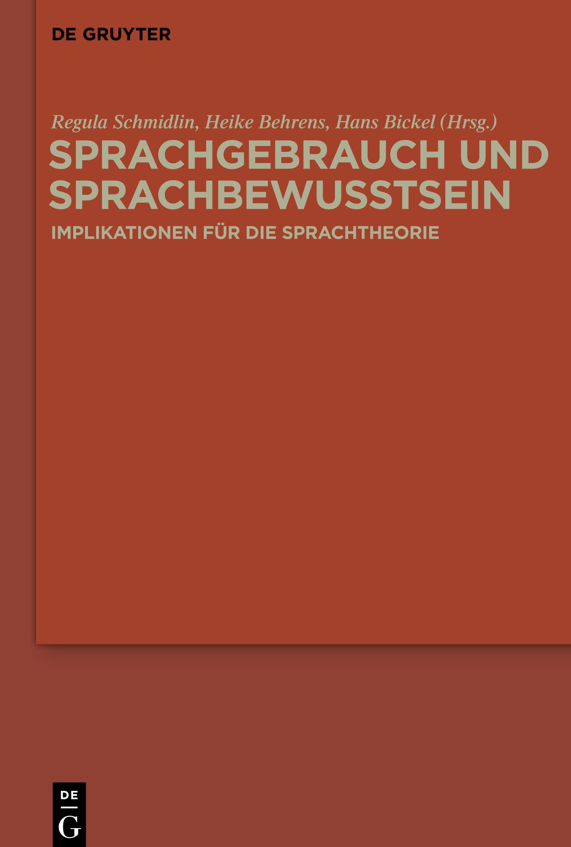 Sprachgebrauch und Sprachbewusstsein