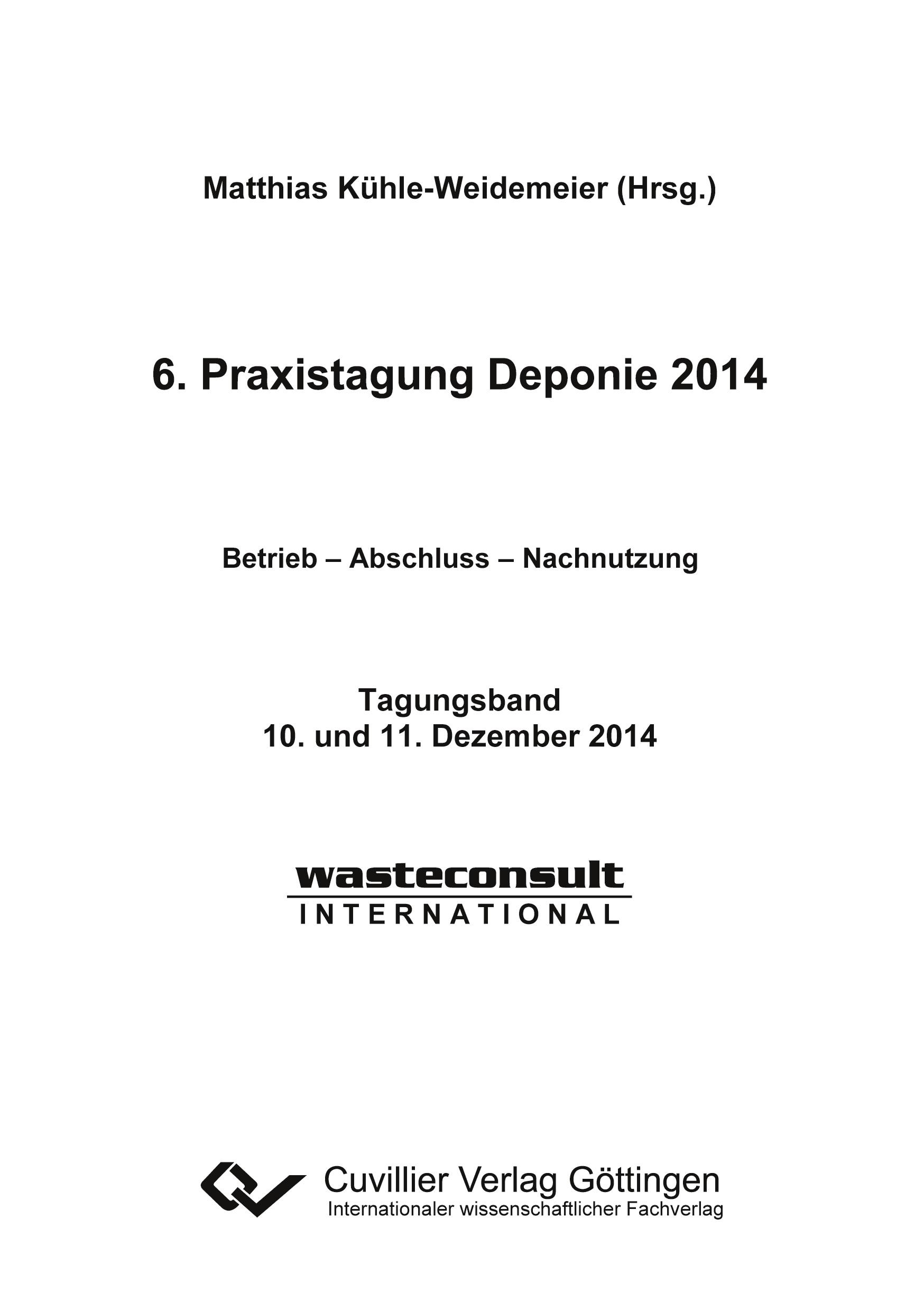 6. Praxistagung Deponie 2014