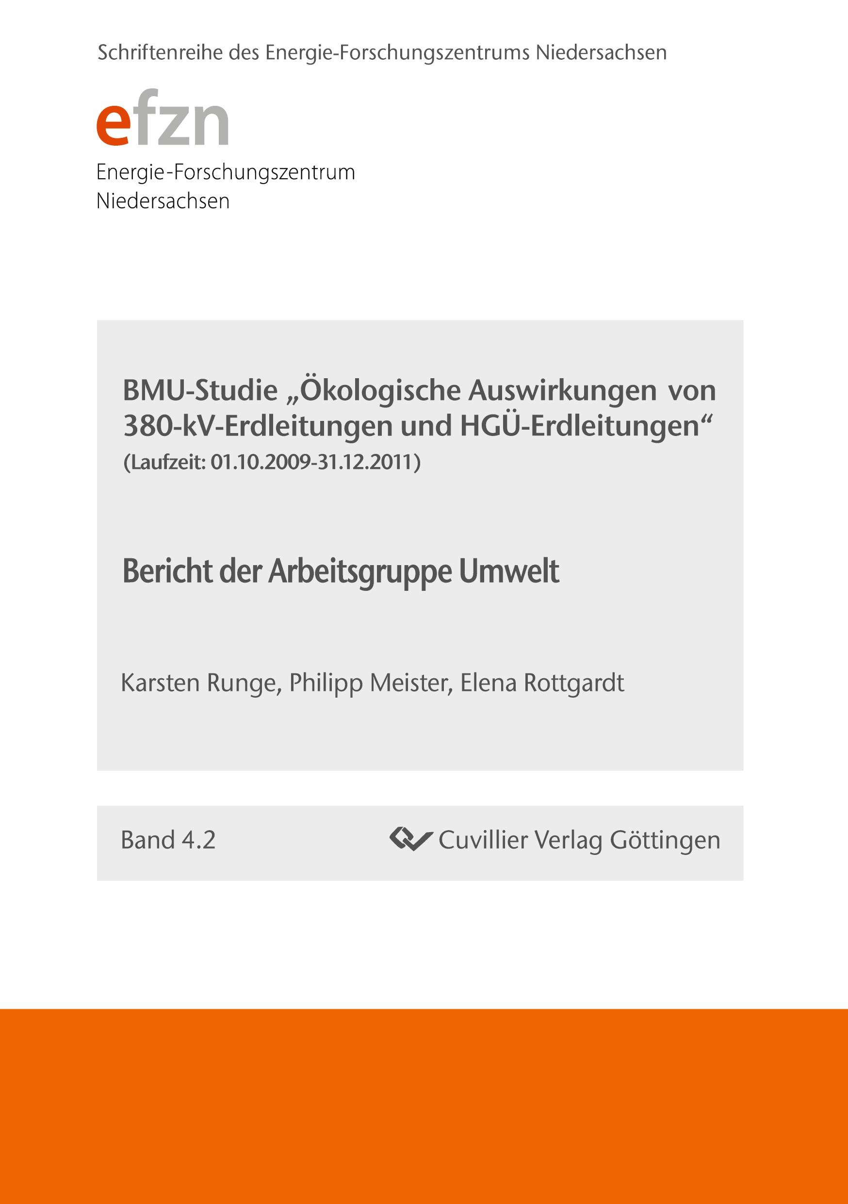 BMU-Studie "Ökologische Auswirkungen von 380-kV-Erdleitungen und HGÜ-Erdleitungen"