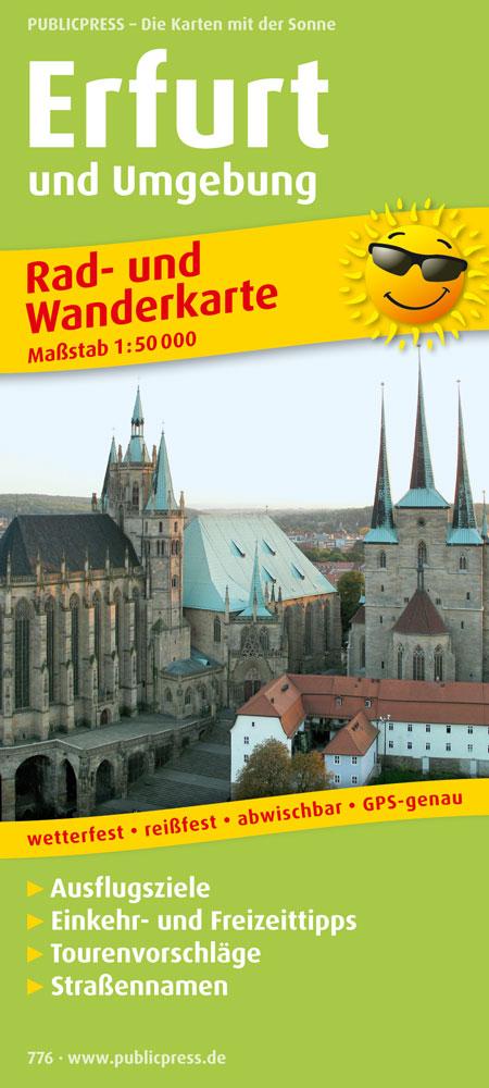 Rad- und Wanderkarte Erfurt und Umgebung 1:50 000