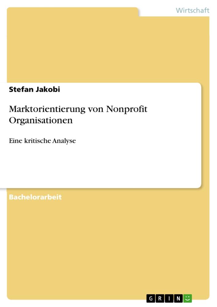 Marktorientierung von Nonprofit Organisationen