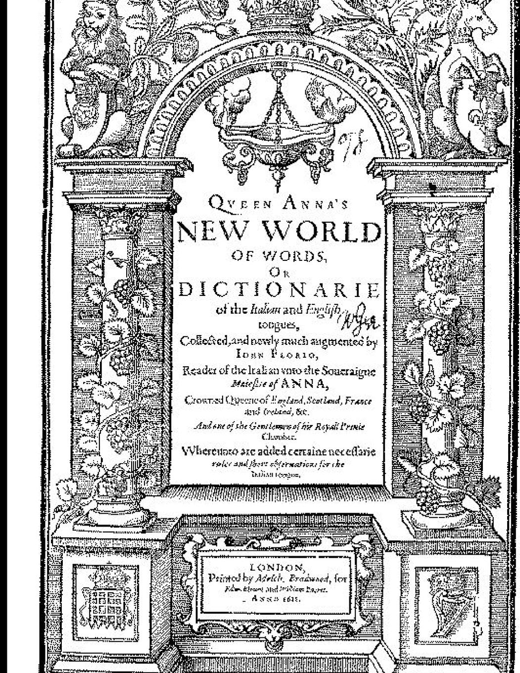 Florio's  Italian English Dictionary of 1611