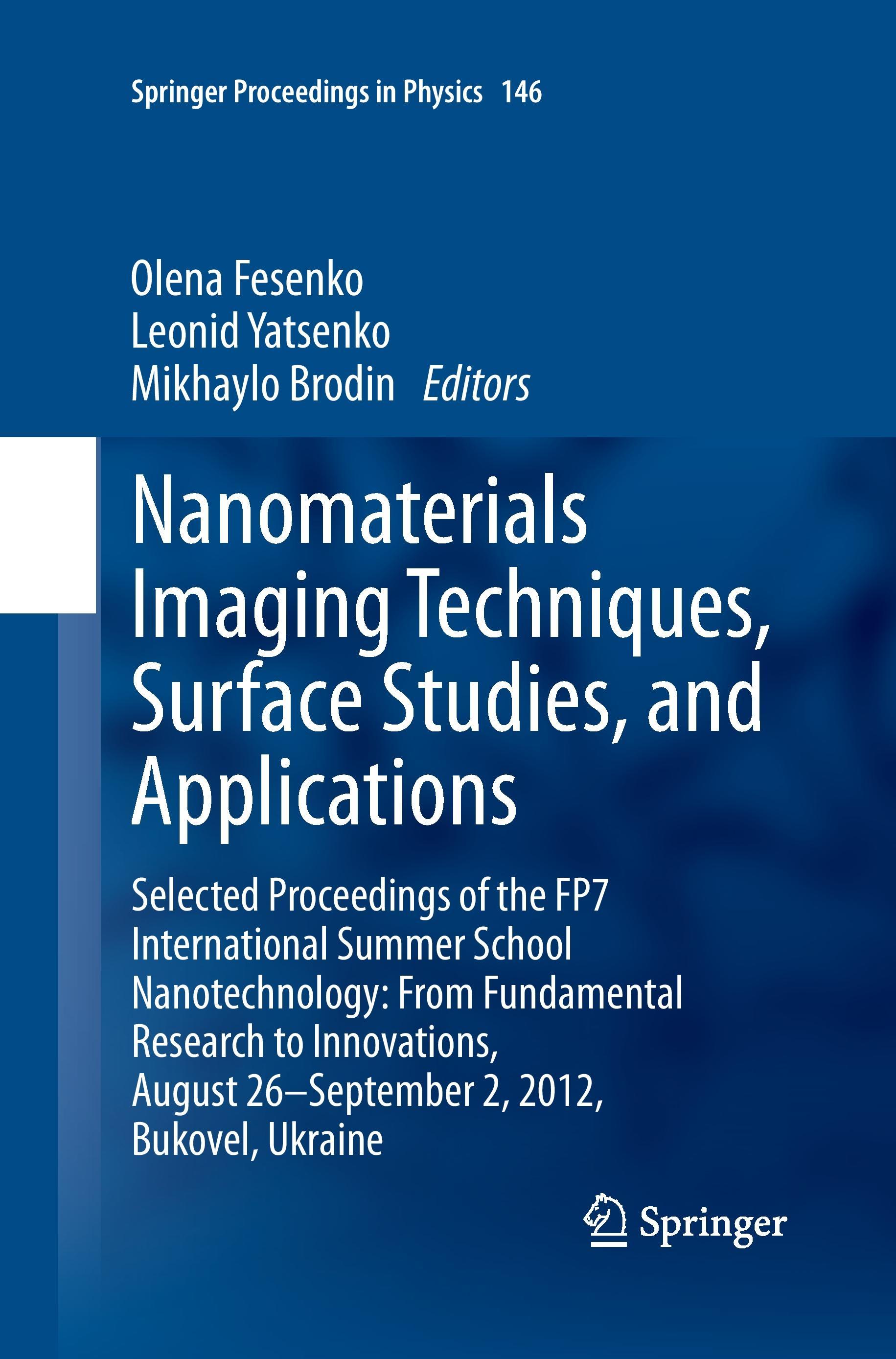 Nanomaterials Imaging Techniques, Surface Studies, and Applications