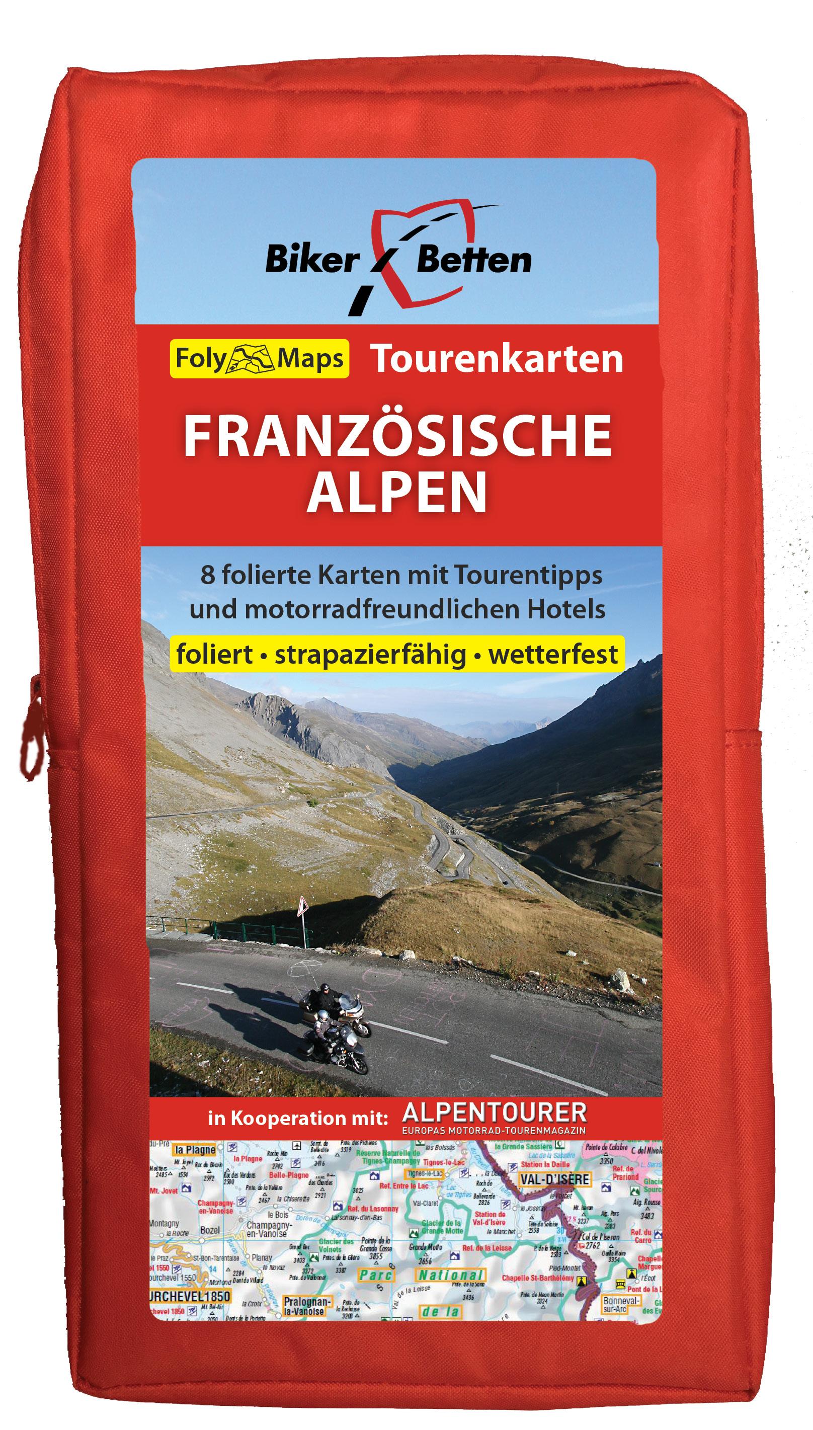 Biker Betten - Französische  Alpen 1 : 250 000