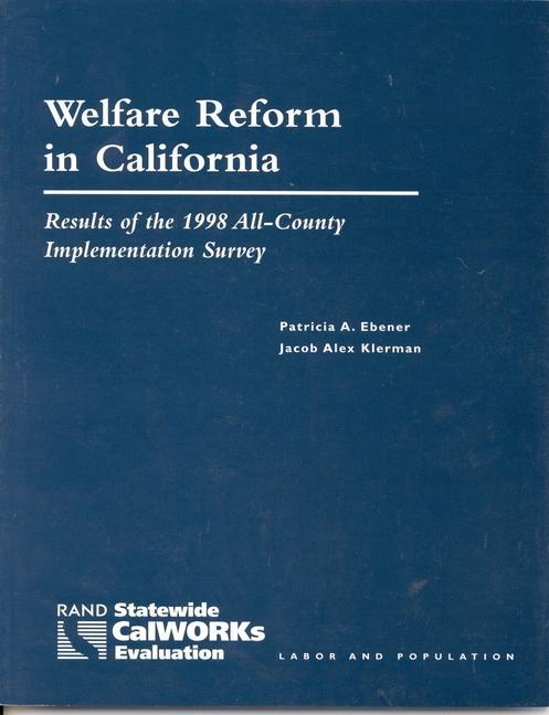 Welfare Reform in California