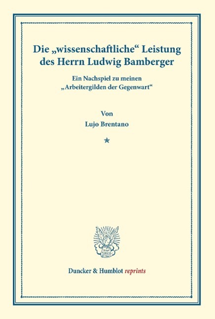 Die "wissenschaftliche" Leistung des Herrn Ludwig Bamberger.