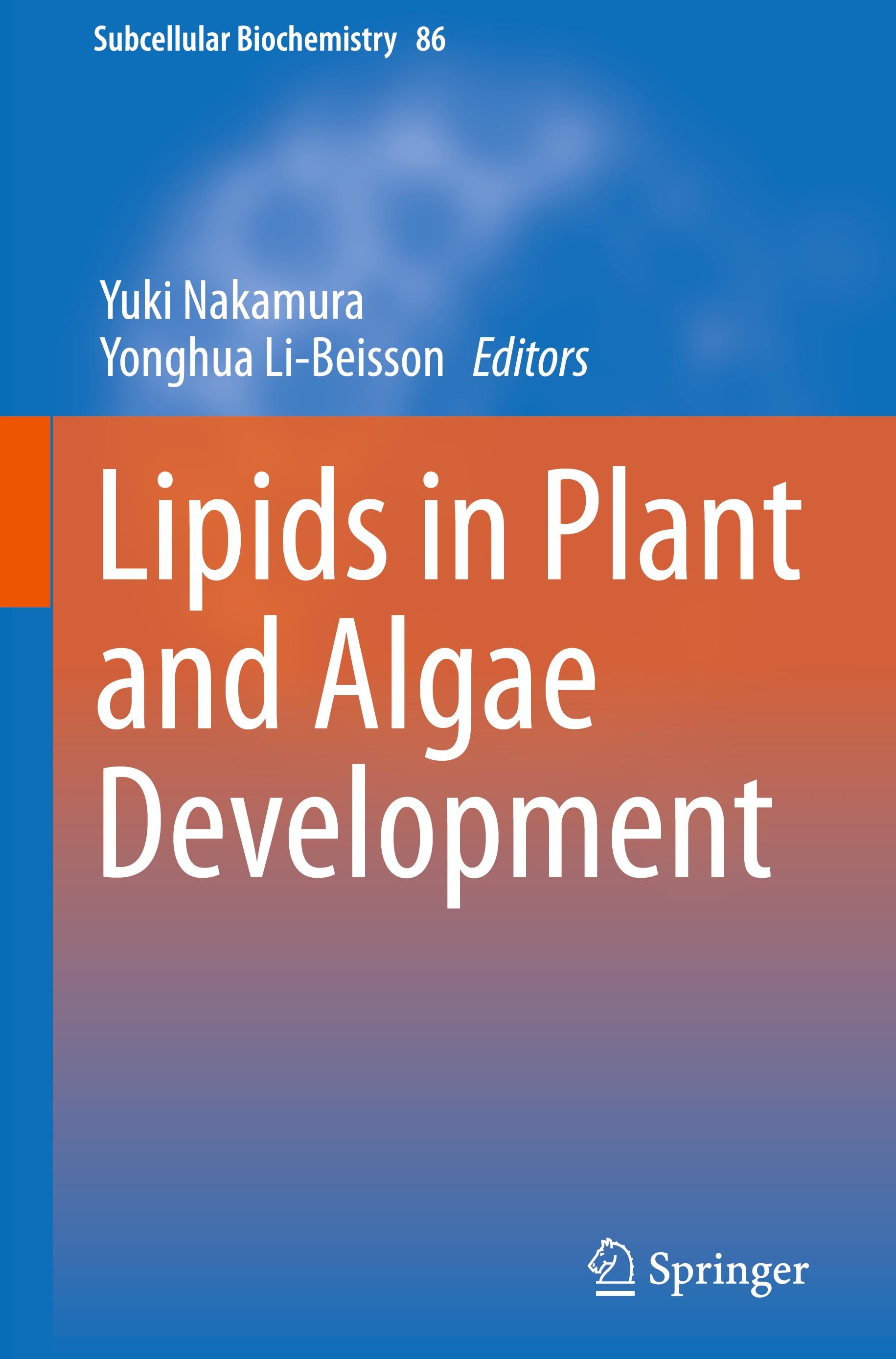 Lipids in Plant and Algae Development