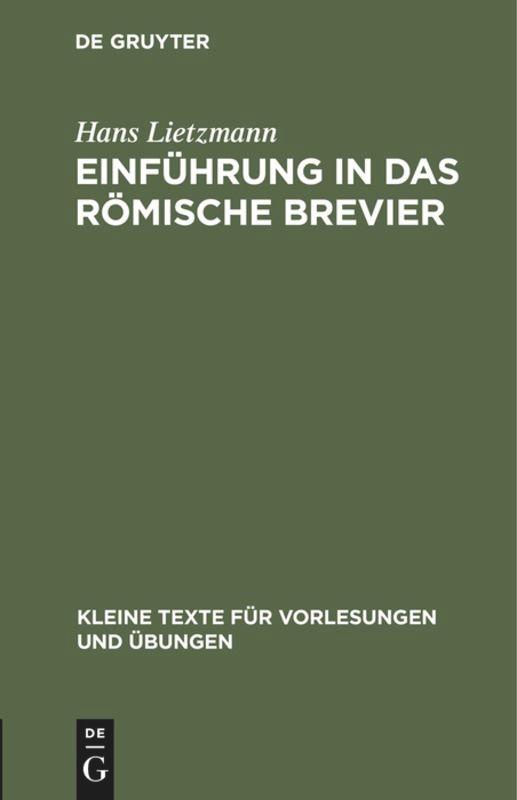 Einführung in das römische Brevier